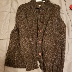 Brown L.L. Bean XL knit sweater cardigan